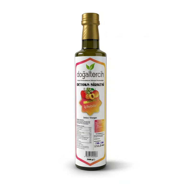 Doğal Detoks Sirke – Kayısı Pulplu & Sandaloz Sakızlı 500 ml